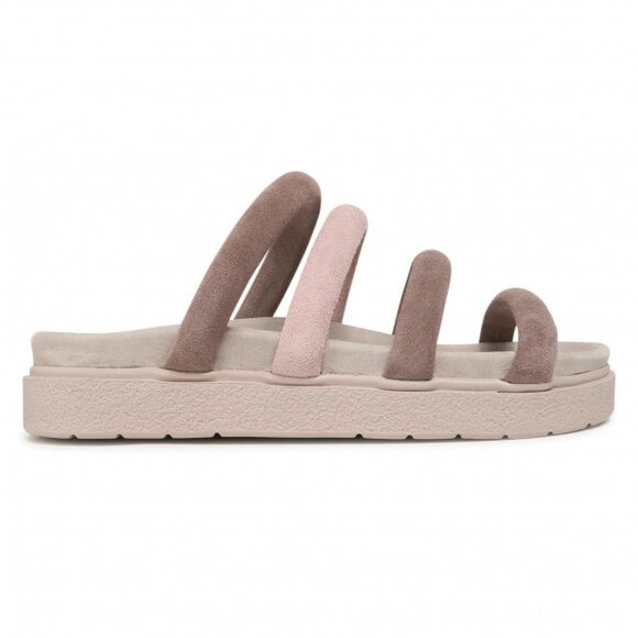 INUIKII Tube Platform Slides Taupe/Rose - Picture 3 of 10